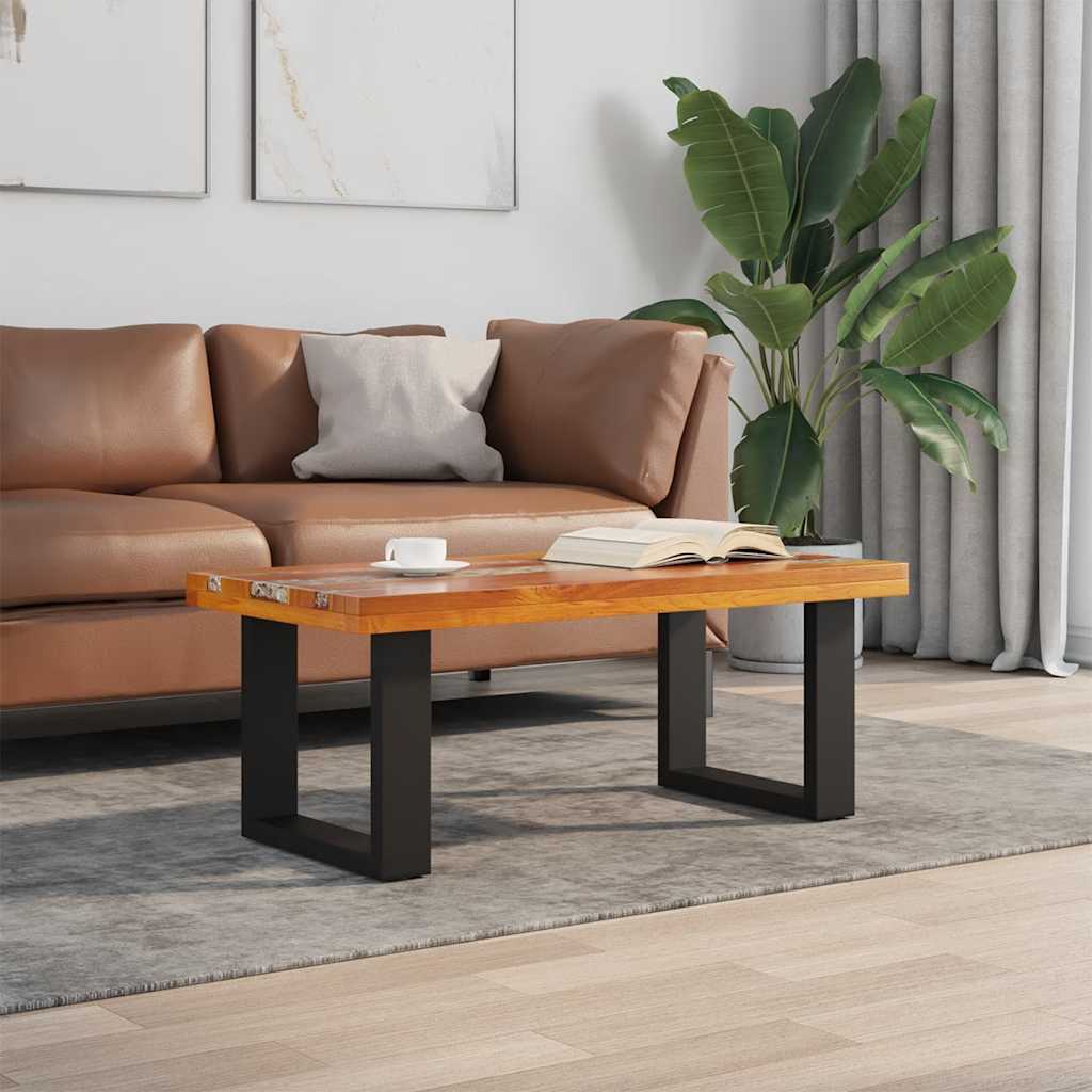 vidaXL Kahvipöytä Tiikki Hartsi 100x50 cm