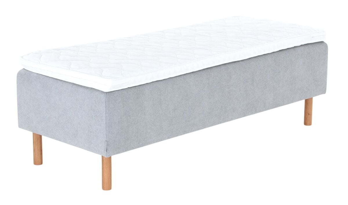 Unia Kulta runkopatjasänky 90x200 L v.harmaa, Unia muoto 9cm, Pyöreä öljytty t
