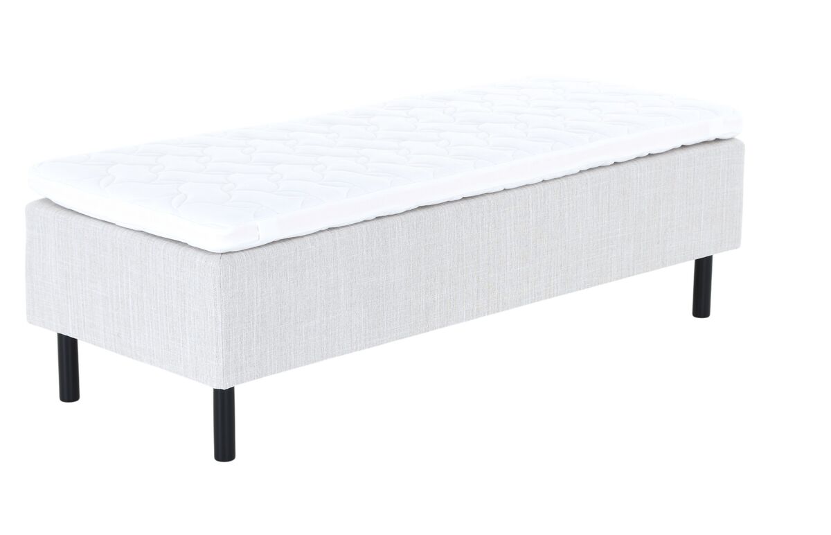 Unia Hopea runkopatjasänky L 90x200 beige, muoto pp, 23cm musta jalka