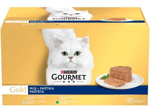 Purina Gourmet Gold Mousse, Adult, 48 x 85 g