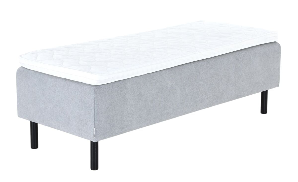 Unia Kulta runkopatjasänky 90x200 L v.harmaa, Unia muoto 9cm, Pyöreä musta 23c